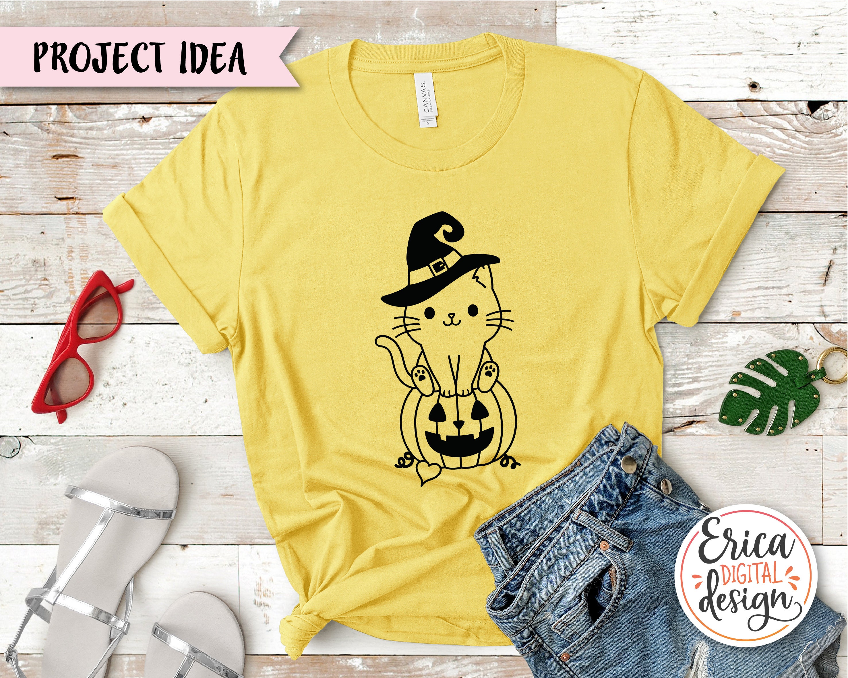 Halloween Cat Svg Cut File Witch Cat on Halloween Pumpkin Cute - Etsy