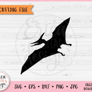 Pterodactyl - Svg, Dxf, Eps, Png, Jpg, Vector Art, Clipart, Cut File,  Dinosaur Svg, Pterosaur Svg, Flying Reptile Svg, Dino Cut File