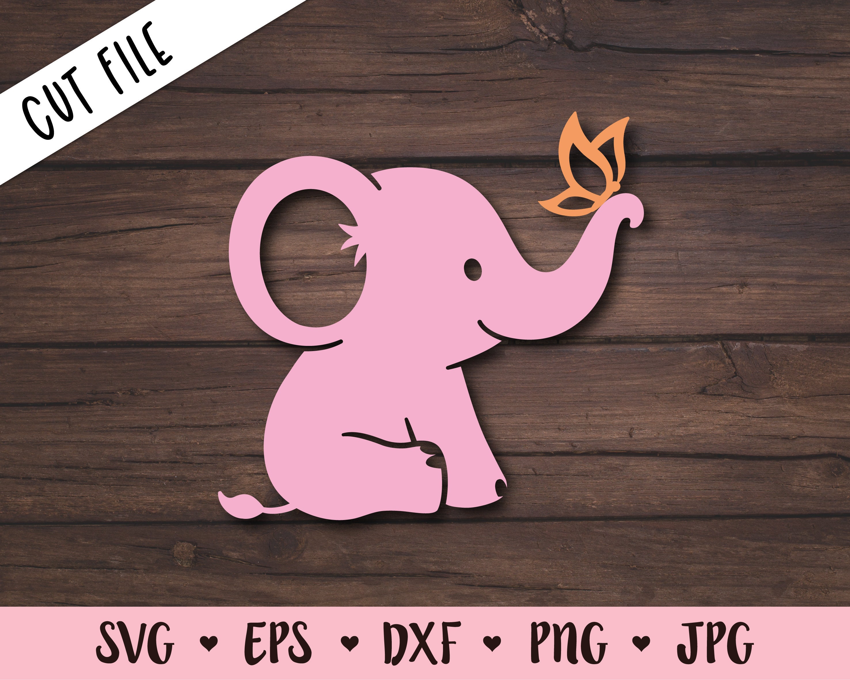 Baby Elephant SVG Cut Files