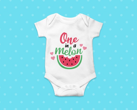 One In A Melon Svg 1st First Birthday Cut File 1 Year Old Girl Etsy