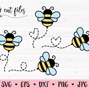 Bee SVG layered cut file Bumble bee cutting file Cute Honey bee svg Honeybee Spring Animal Silhouette Cricut Vinyl decal Baby Bodysuit Shirt