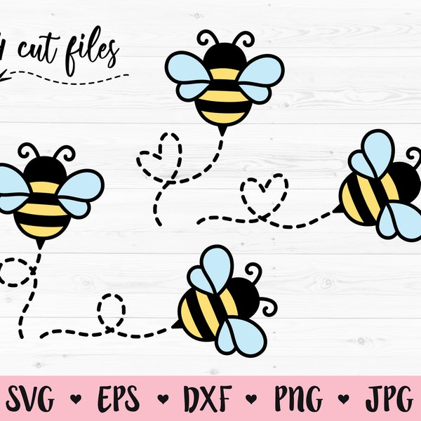 Bee SVG layered cut file Bumble bee cutting file Cute Honey bee svg Honeybee Spring Animal Silhouette Cricut Vinyl decal Baby Bodysuit Shirt