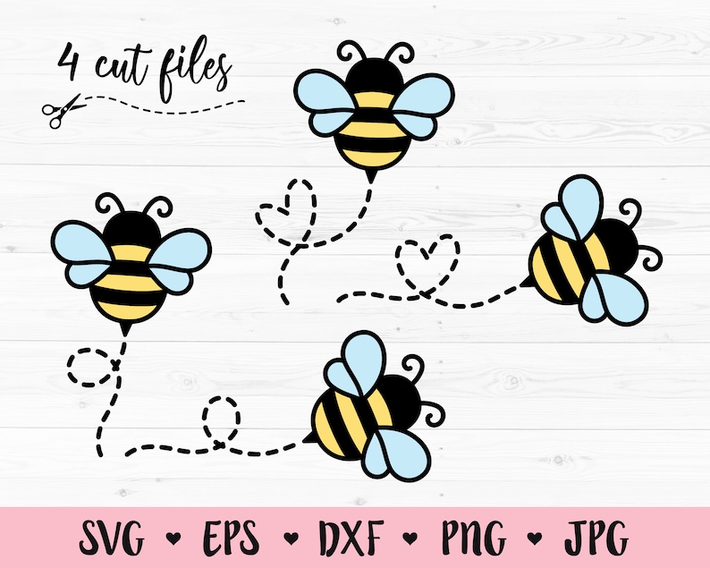Download Bee SVG layered cut file Bumble bee cutting file Cute ...