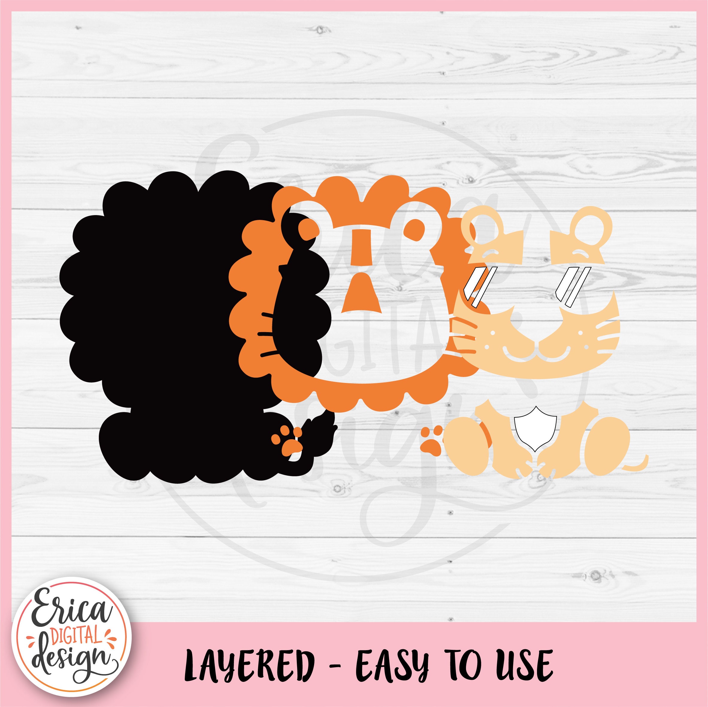 Cute Lion With Sunglasses Layered SVG Cut File Cricut Silhouette ...