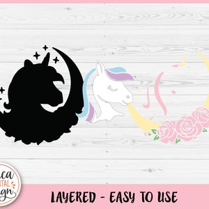 Baby Unicorn Layered SVG Cut File for Cricut Silhouette Magical Unicorn ...