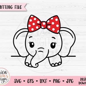 Bebê elefante arco svg bonito elefante contorno arquivo de corte doce elefante menina camisa bodysuit animal silhueta cricut decalque de vinil gravação a laser