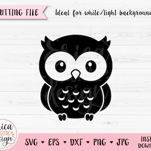 Owl SVG Cute owl cut file Sweet Night owl Baby Shower Shirt Bodysuit Kawaii Animal Kids Silhouette Cricut Vinyl Wall Decal Laser Engraving