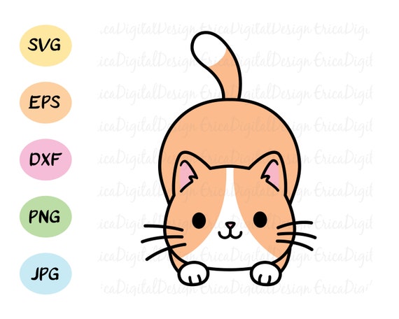 Gray Cats Clipart Bundle Funny Cute Cat Clip Arts Kawaii Kitten