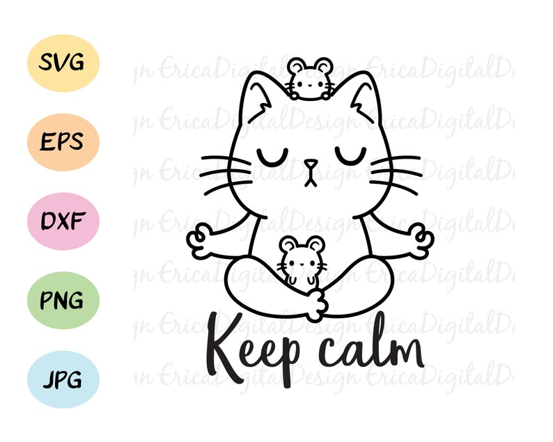 Download Yoga cat SVG cut file Funny cats cutting file Cute ...