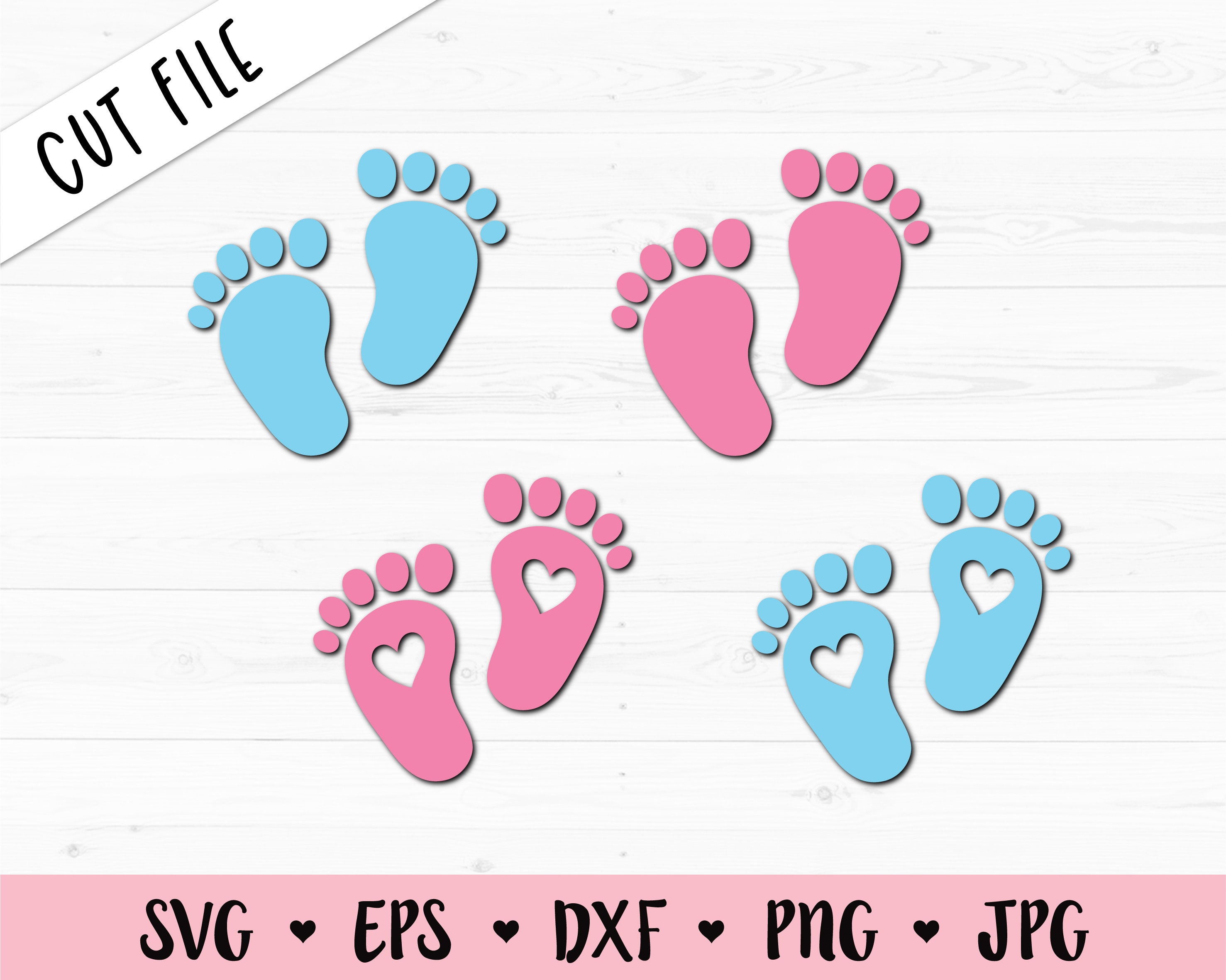 Download Baby Feet SVG Baby Footprint cut file Cute footprints Baby ...