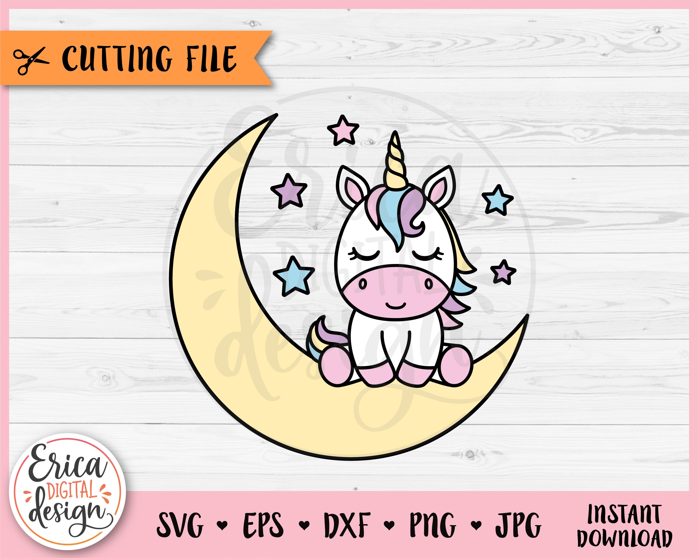 Baby Unicorn Layered SVG Cut File for Cricut Silhouette Cute Magical ...