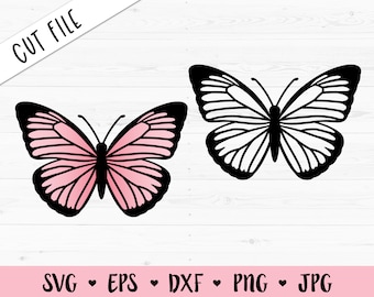 Butterfly SVG Pink Butterfly cut file Monarch Butterflies Outline Beautiful Insect Freedom Silhouette Cricut Vinyl Decal Girl Baby Shirt