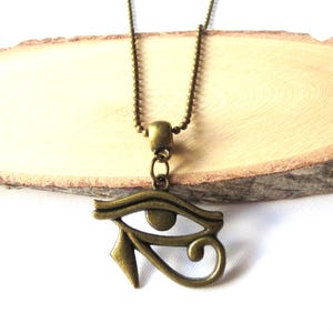 Gliederkette Horus Auge  Kette mit Anhänger Halskette 62 cm Unisexkette Geschenkidee