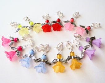 Children's ear clips "Angel" ear clips earrings colorful in 7 colors children's jewelry girls' jewelry gift communion children's birthday souvenir