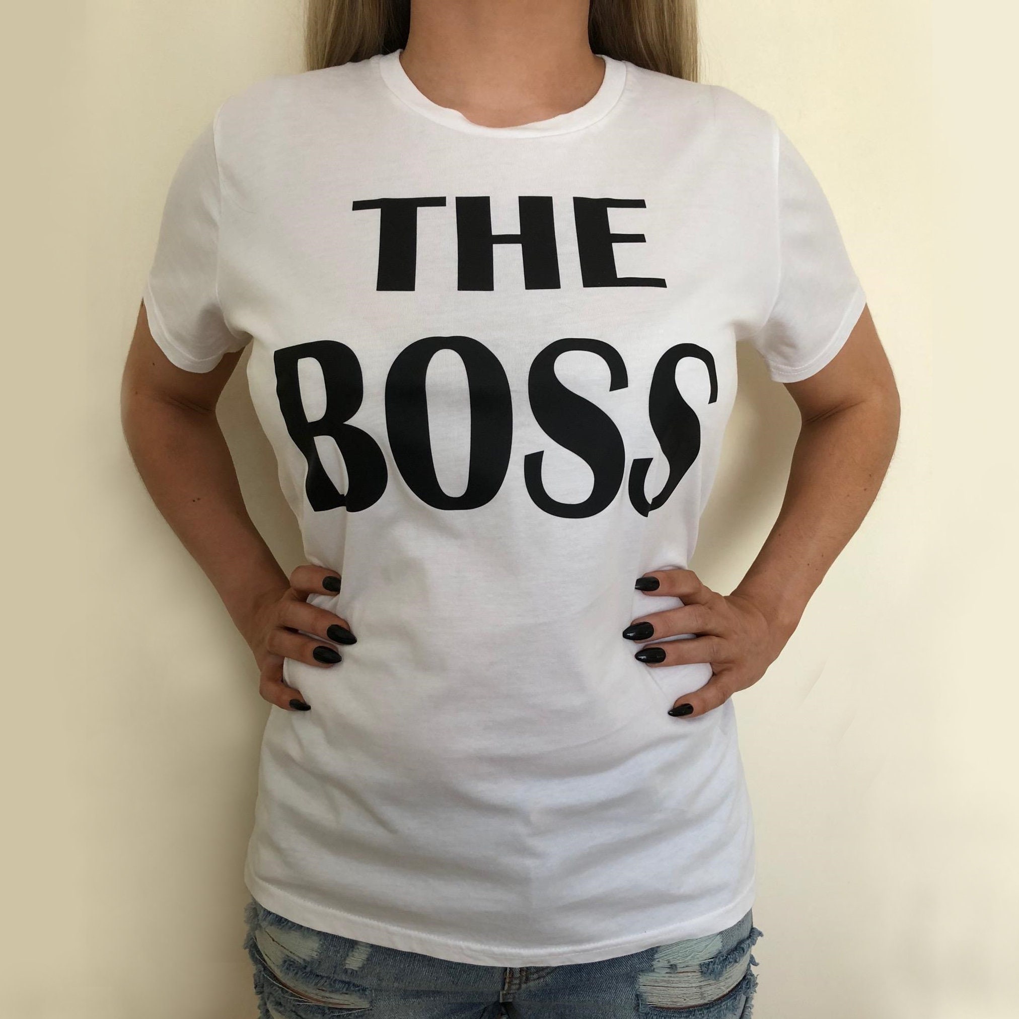 Image of The Boss Ladies Slogan Top Womens Clothing Apparel Tee