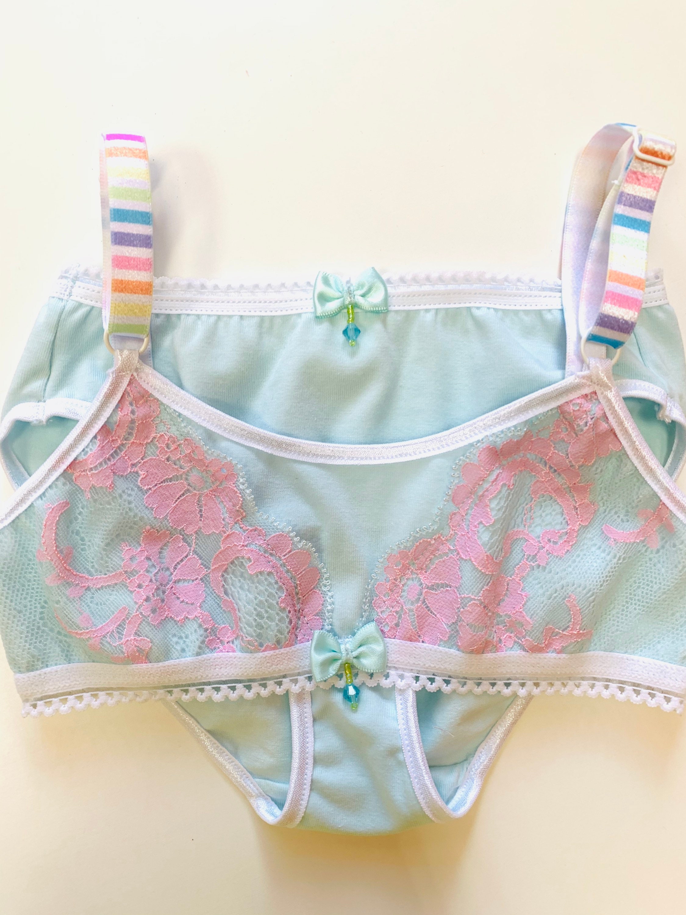 Cotton panties and bra for preteens Etsy