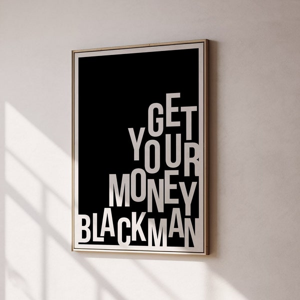 Childish Gambino Lyrics Poster || This is America || Black Culture || Hip Hop Wall Art || Lyric digital download || Get Your Money Black Man