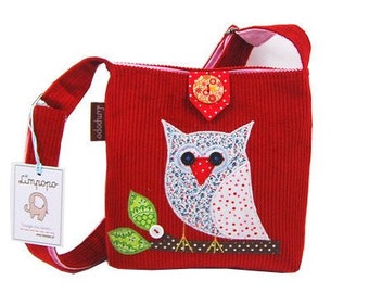 Rote Kindertasche mit Eule