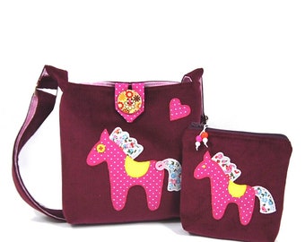 Reeks: een kleine tas voor meisjes in edelstaal met Conveyor en portemonnee