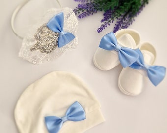 Newborn set/ hat shoes and headband /baby set for boys / gift set