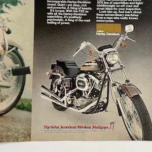 Vintage 1970s Harley Davidson Motorcycle FX-1200 Magazine 2