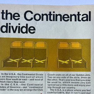 Vintage Continental Airlines Advertisement