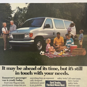 Vintage Ford Club Wagon Advertisement