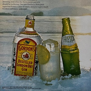 Vintage Gordon&#39;s Gin and Fresca Advertisement