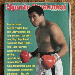 Vintage Sports Illustrierte vom 29. September 1980 Muhammed Ali Ausgabe