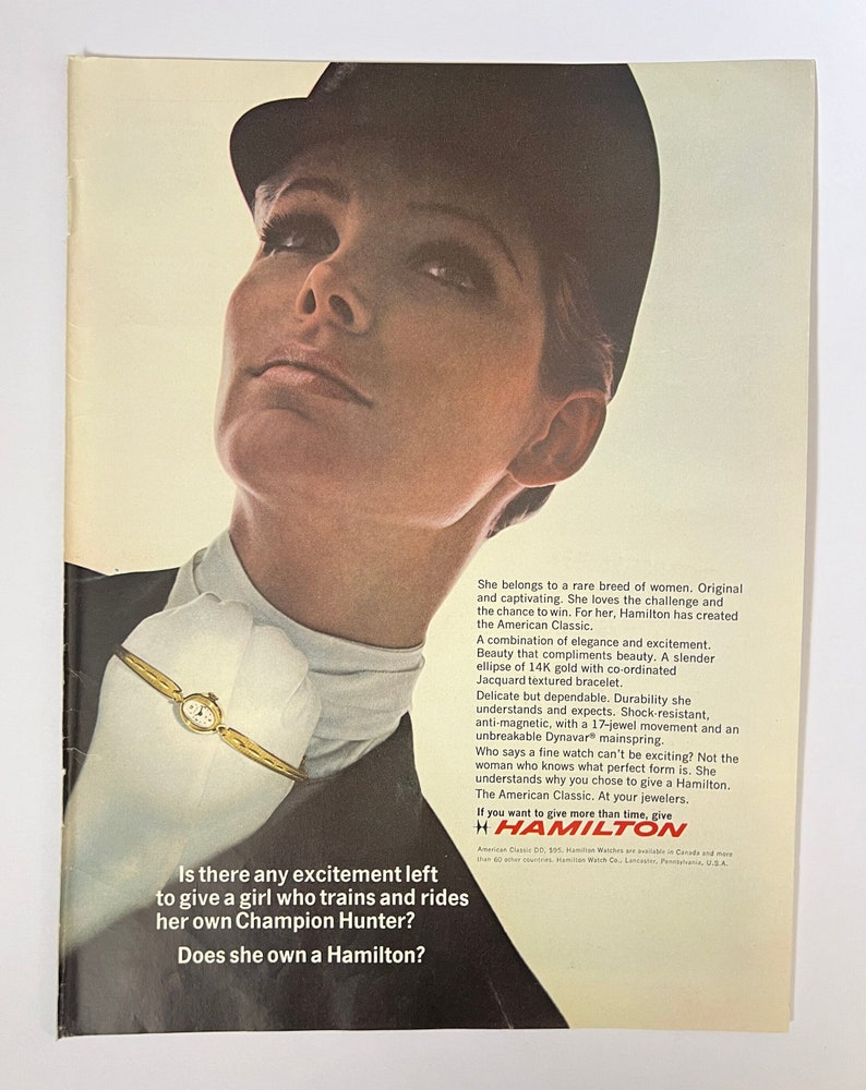 Vintage Hamilton Watch Advertisement - Etsy