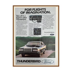 Vintage Ford Thunderbird Advertisement