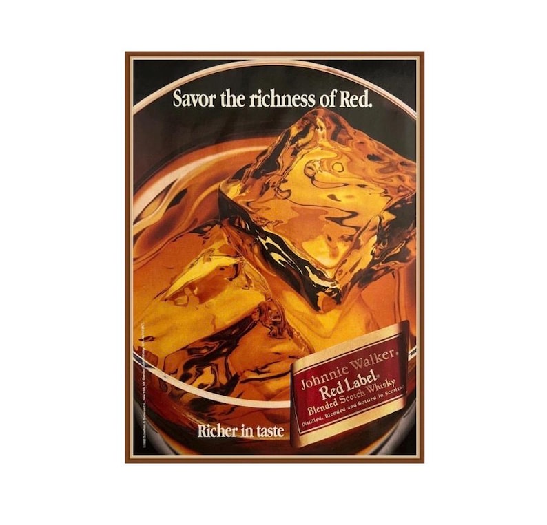 Vintage Johnnie Walker Red Advertisement image 1