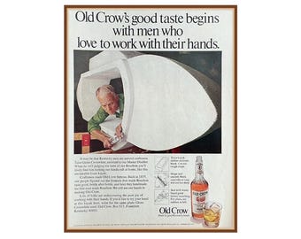 Vintage Old Crow Transistor Radio: 1960s Bourbon Advertising