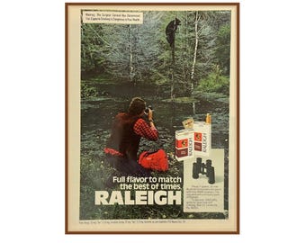 Vintage Raleigh Cigarettes Advertisement