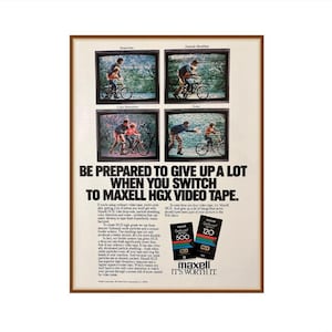 Vintage Maxell Video Tape Advertisement