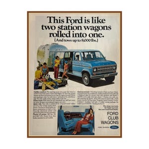 Vintage Ford Club Wagon Advertisement