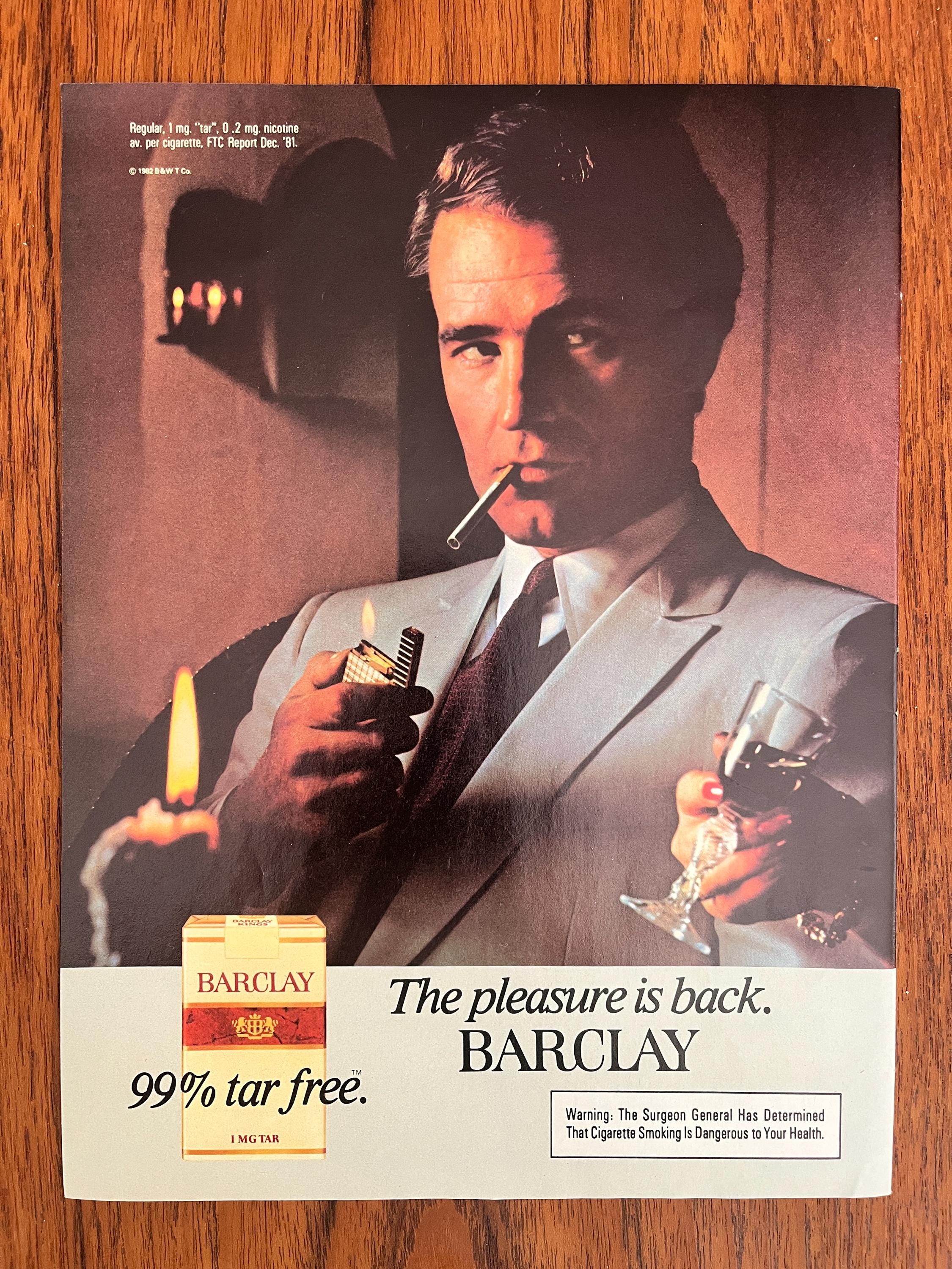 Vintage Barclay Cigarettes Advertisement
