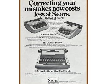 Vintage Sears Typewriter Advertisement