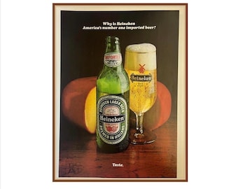 Vintage Heineken Beer Advertisement
