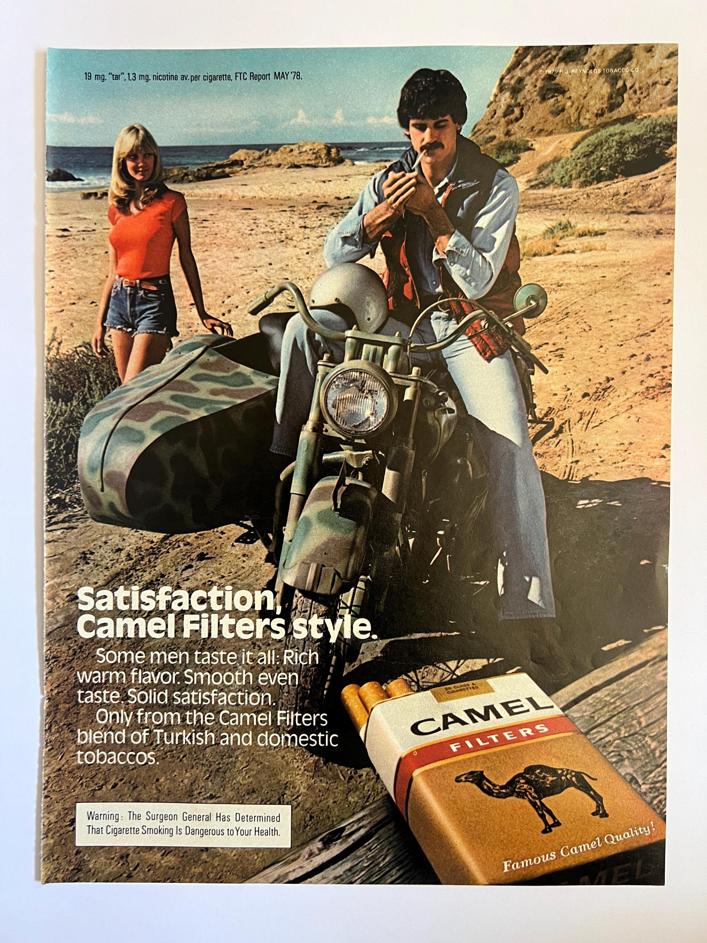 camel man cigarettes 1970 Vintage Print Ad Original Magazine Advertising Vintage Smoking Ad Retro Magazine Print Tobacco Garage Cave Decor CAMEL AD (MAN BELONGS) POSTER