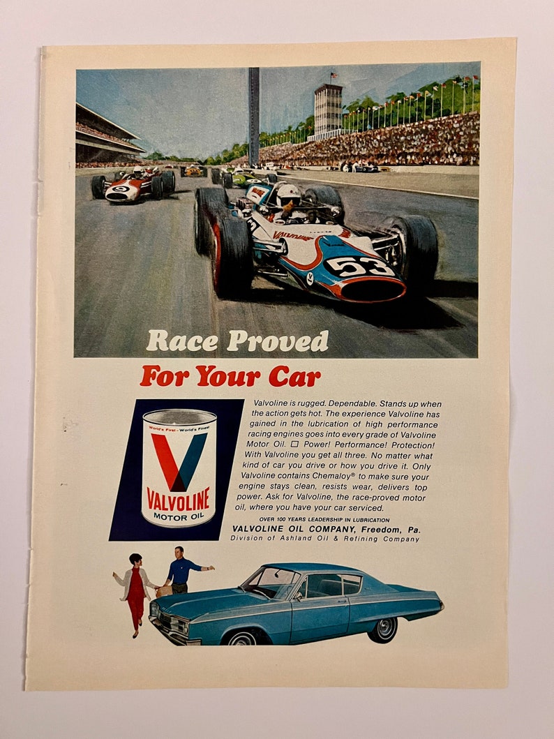 Vintage Valvoline Advertisement - Etsy