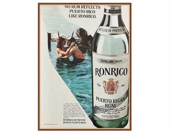 Vintage Puerto Rico Rums Advertisement