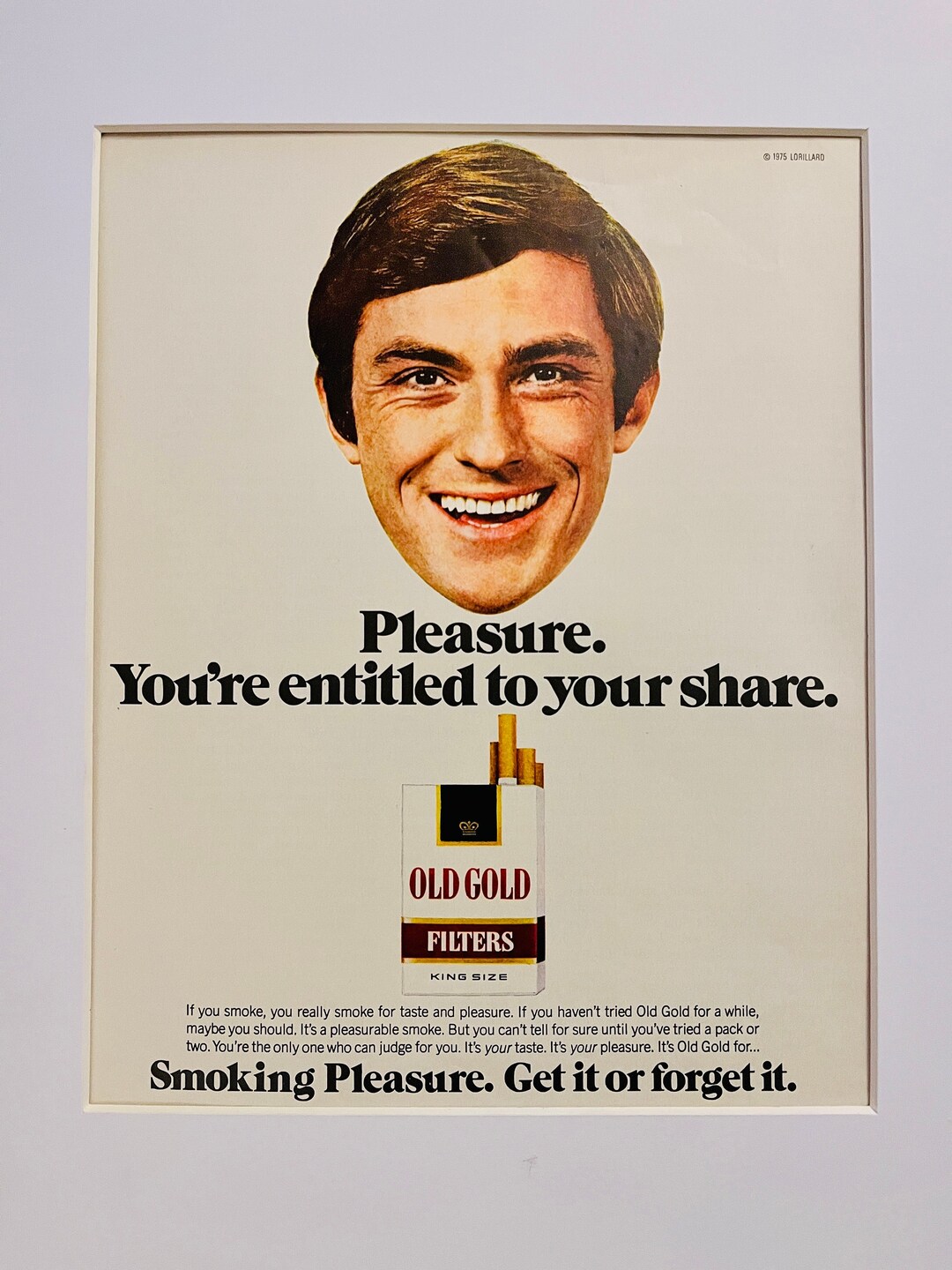 Vintage Old Gold Cigarettes Advertisement Etsy