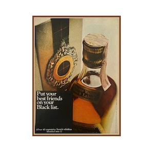 Vintage Johnnie Walker Black Advertisement Bild 1