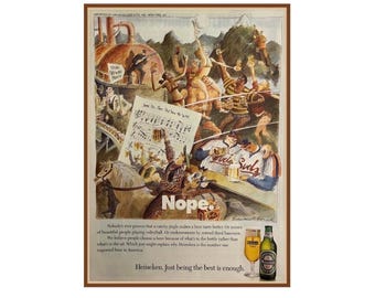 Vintage Heineken Beer Advertisement