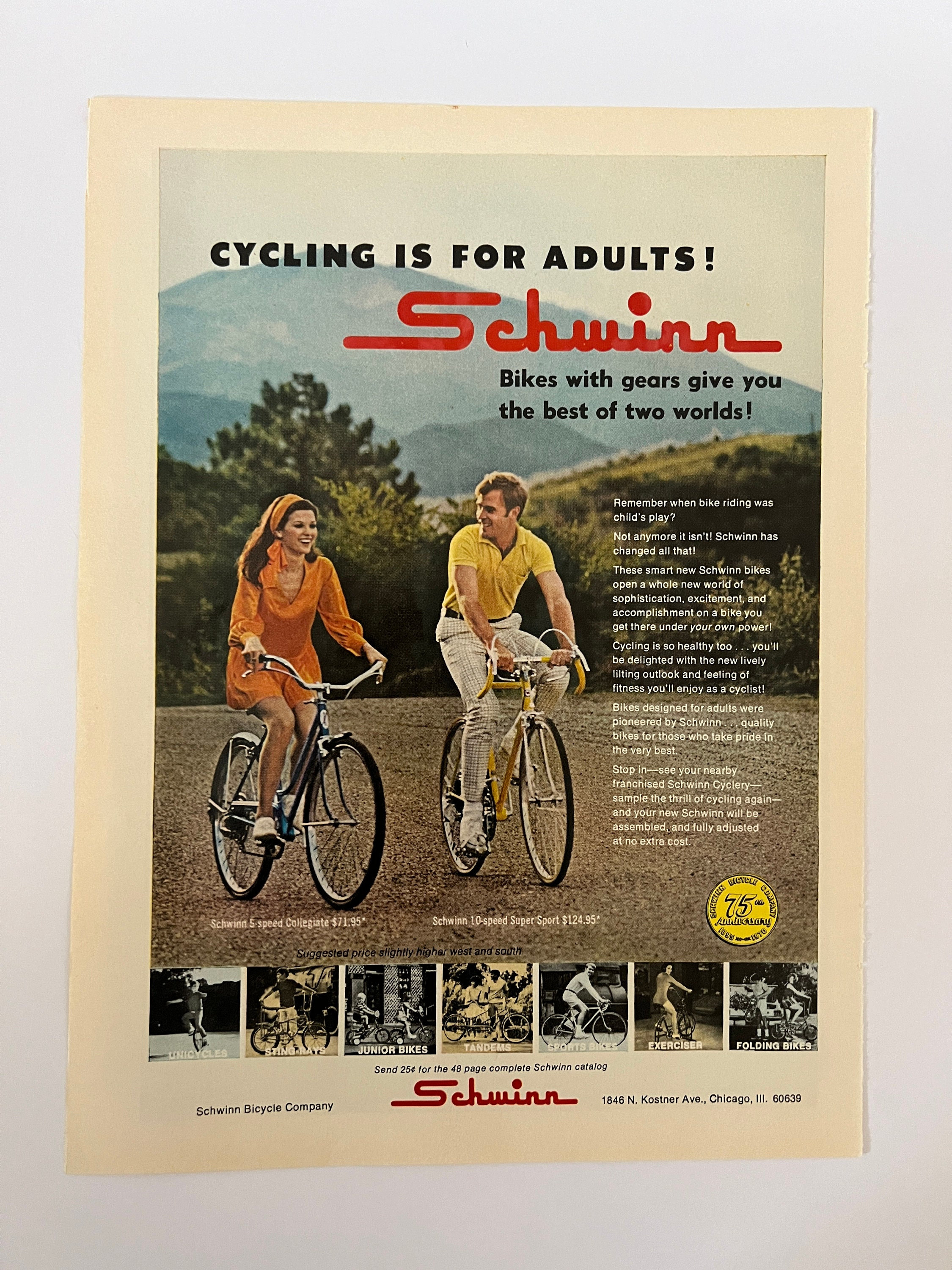 Vintage Schwinn Bicycle Advertisement