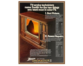 1955 Zenith Television Ad, Flash-matic Tuning, Vintage Print - Etsy