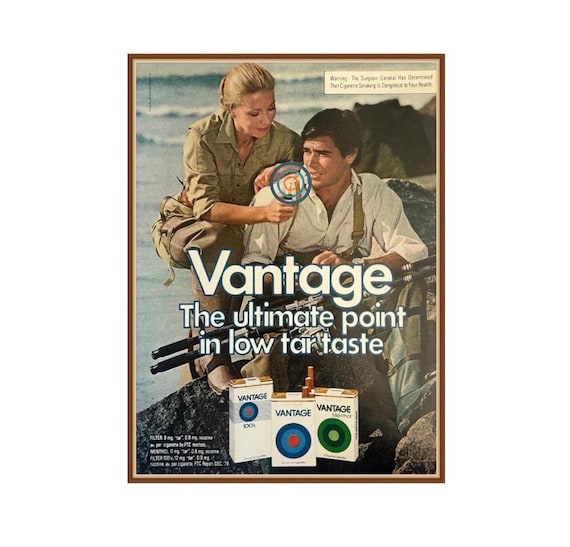 vantage cigarettes Vintage Vantage Cigarettes Advertisement