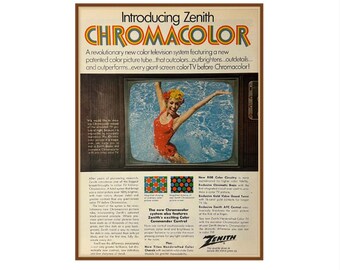 1955 Zenith Television Ad, Flash-matic Tuning, Vintage Print - Etsy