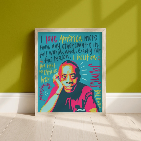 James Baldwin Print, Civil Rights Wall Art, Digital Download